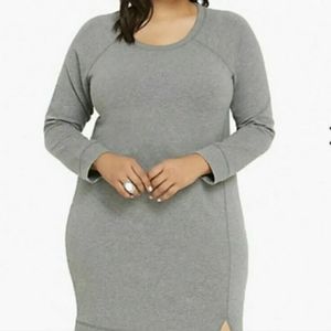 Torrid Active Gray French Terry Lounge Dress Size 1X NWT